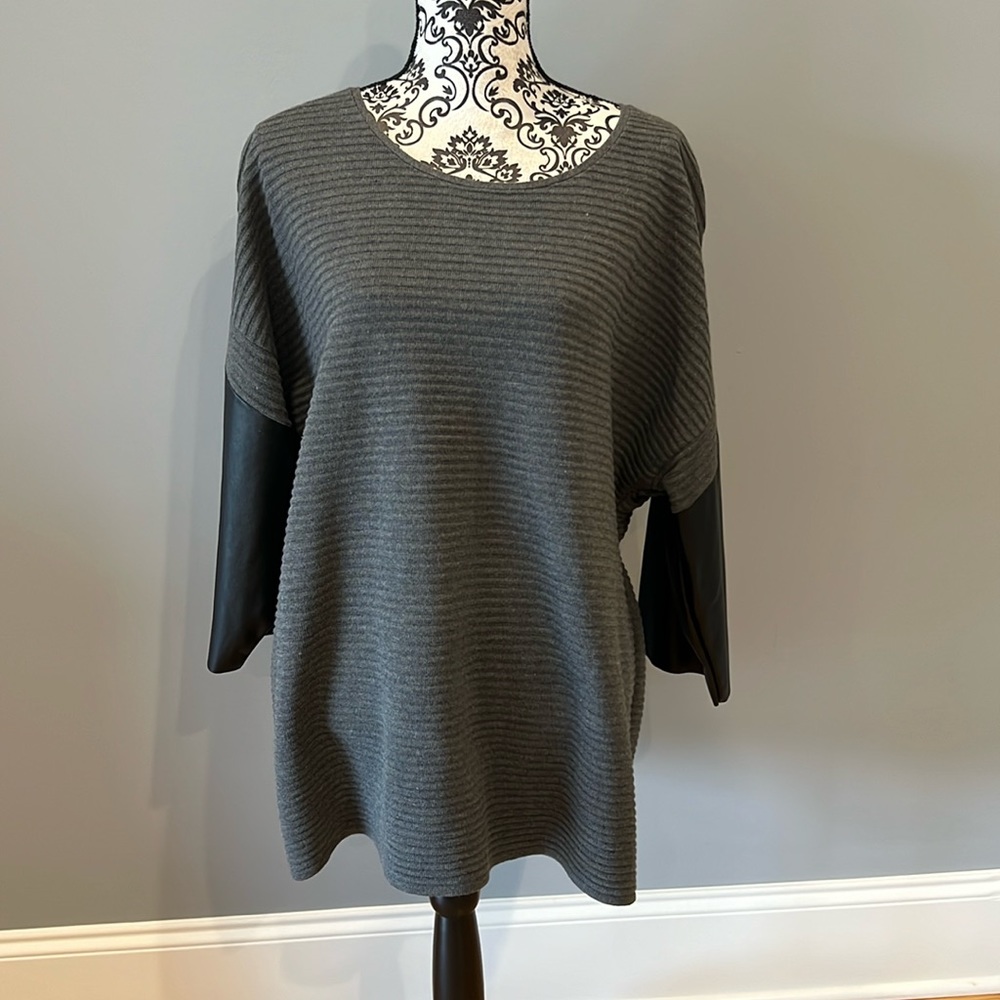 Calvin Klein gray and black sweater